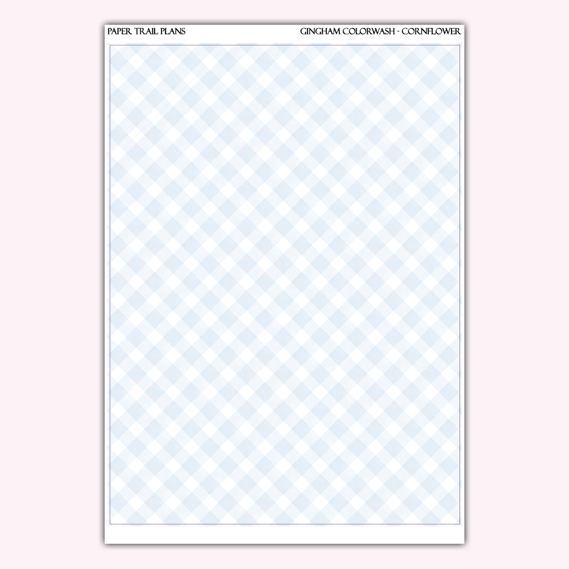 Full Sheet Gingham Colorwashes *NEW WASHI PAPER OPTION!*