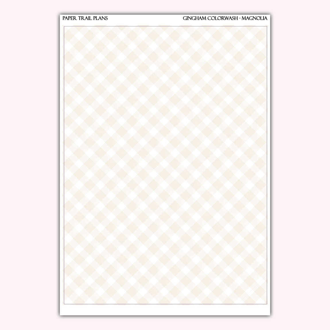 Full Sheet Gingham Colorwashes *NEW WASHI PAPER OPTION!*