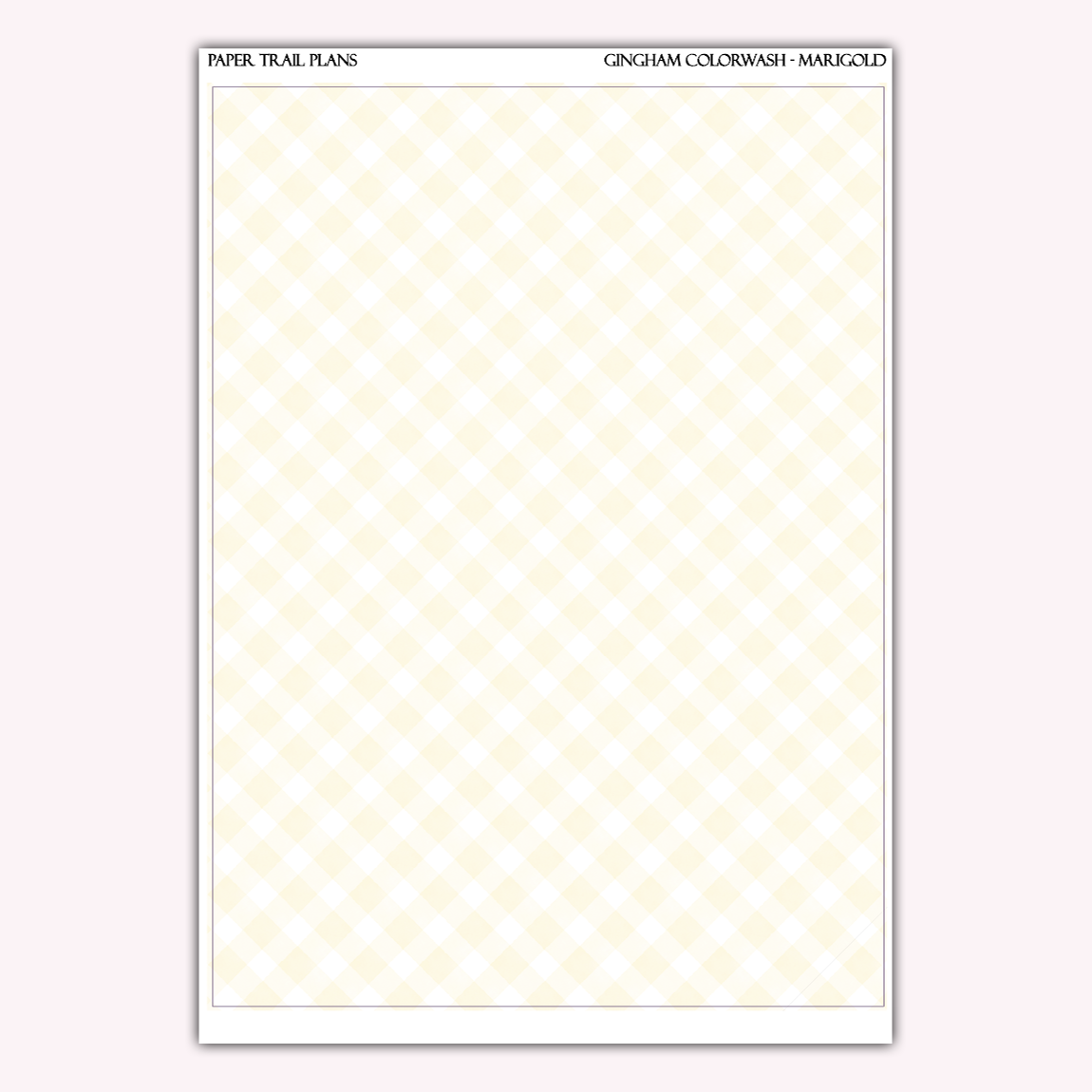 Full Sheet Gingham Colorwashes *NEW WASHI PAPER OPTION!*