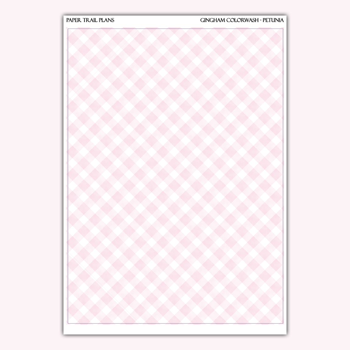 Full Sheet Gingham Colorwashes *NEW WASHI PAPER OPTION!*