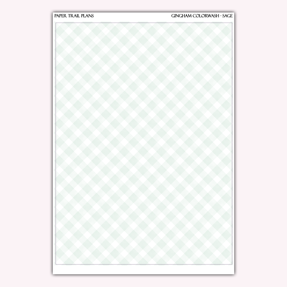 Full Sheet Gingham Colorwashes *NEW WASHI PAPER OPTION!*