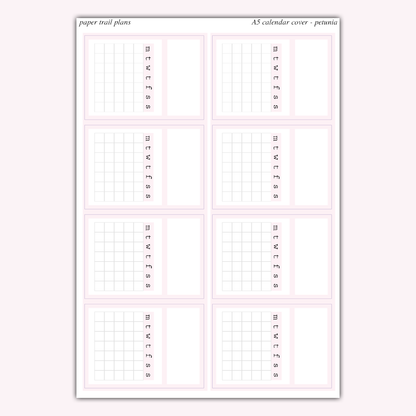 A5 Calendar Covers