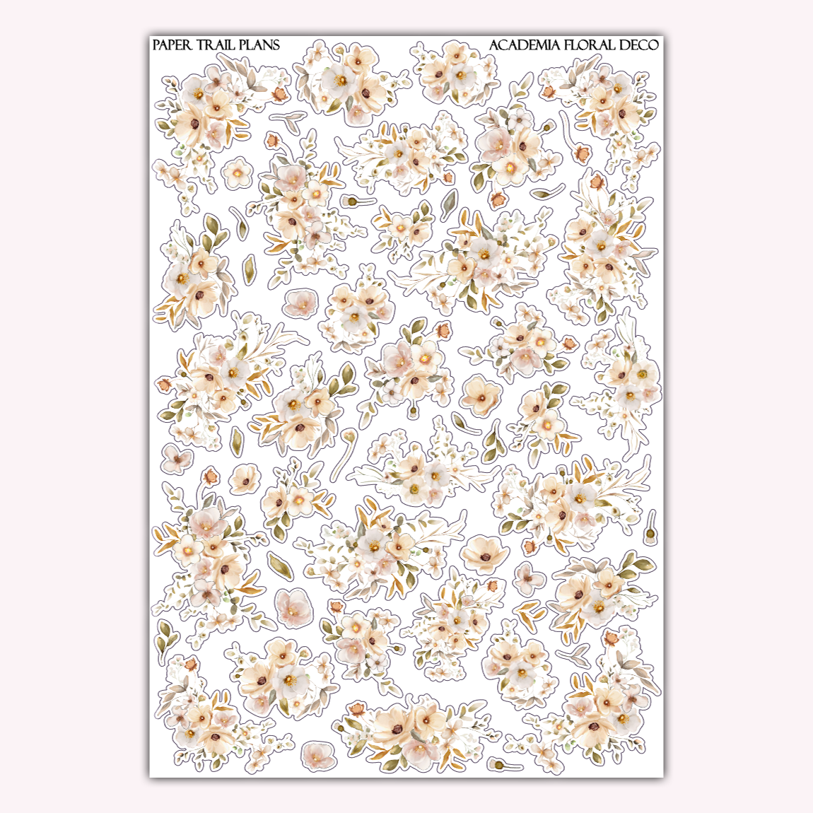 Academia Floral Deco Sheet