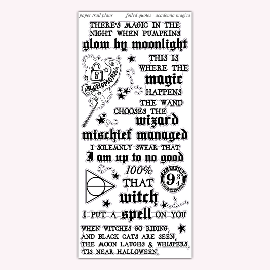 Academia Magica - Foiled Quotes