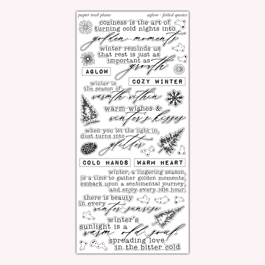 Aglow - Foiled Quotes