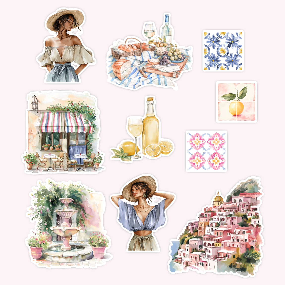 Amalfi Die Cut Sticker Set
