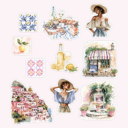Amalfi Die Cut Sticker Set