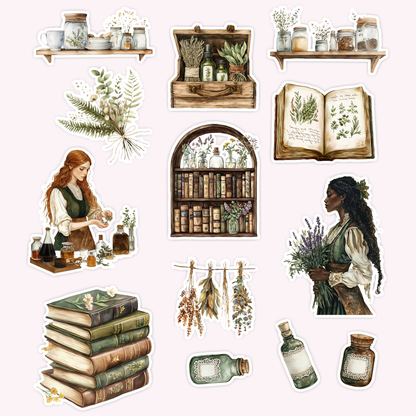 Apothecary Die Cut Sticker Set