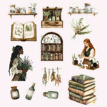 Apothecary Die Cut Sticker Set