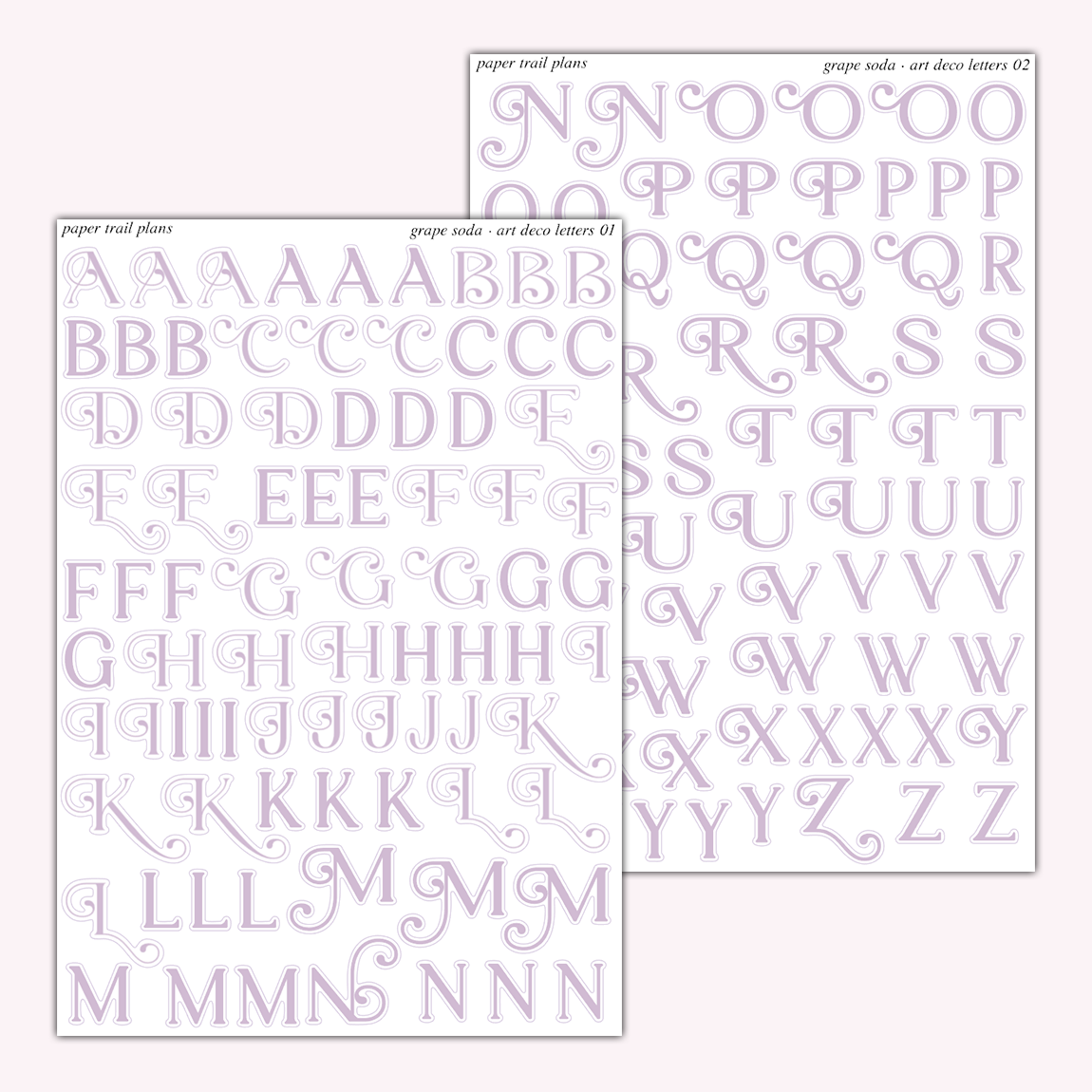 Art Deco Letters - Summer 26' Palette