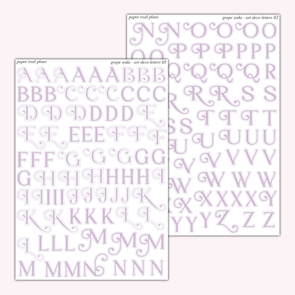 Art Deco Letters - Summer 26' Palette