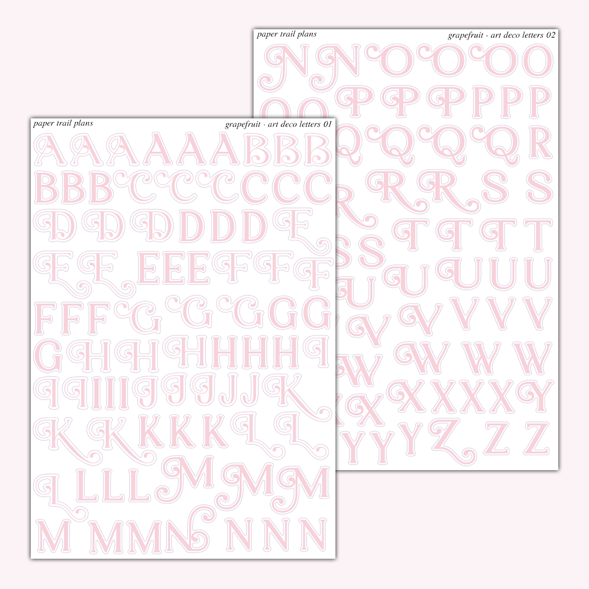 Art Deco Letters - Summer 26' Palette