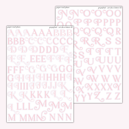 Art Deco Letters - Summer 26' Palette