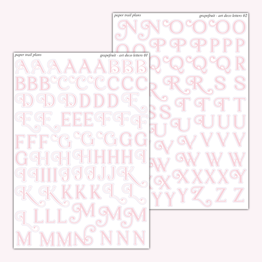 Art Deco Letters - Summer 26' Palette