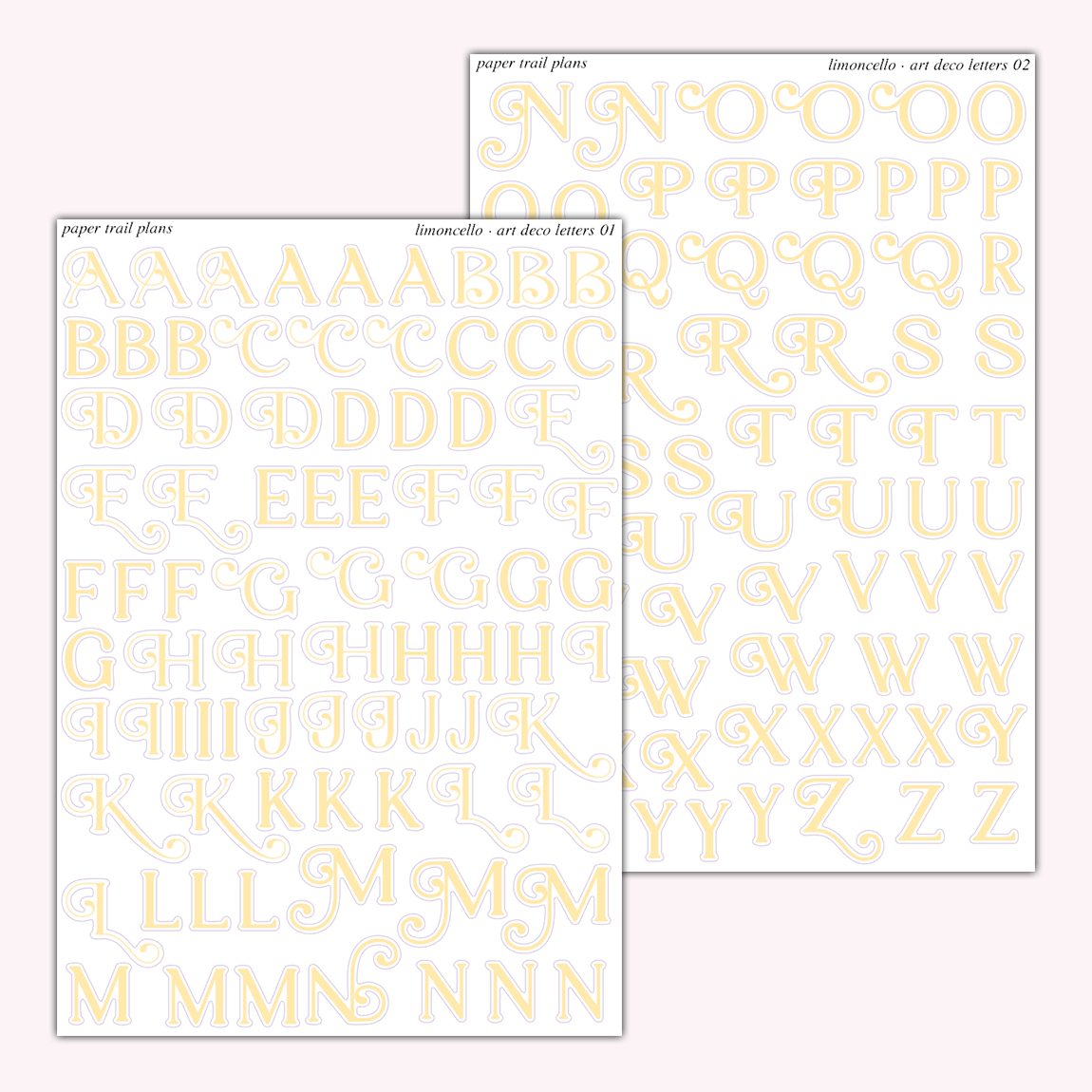 Art Deco Letters - Summer 26' Palette