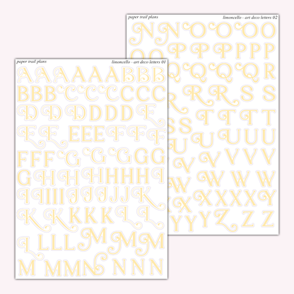 Art Deco Letters - Summer 26' Palette
