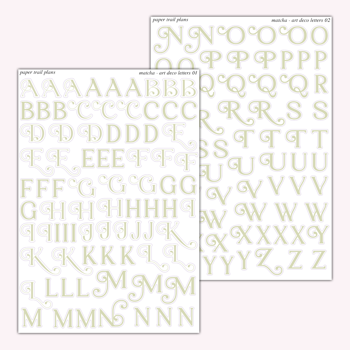 Art Deco Letters - Summer 26' Palette