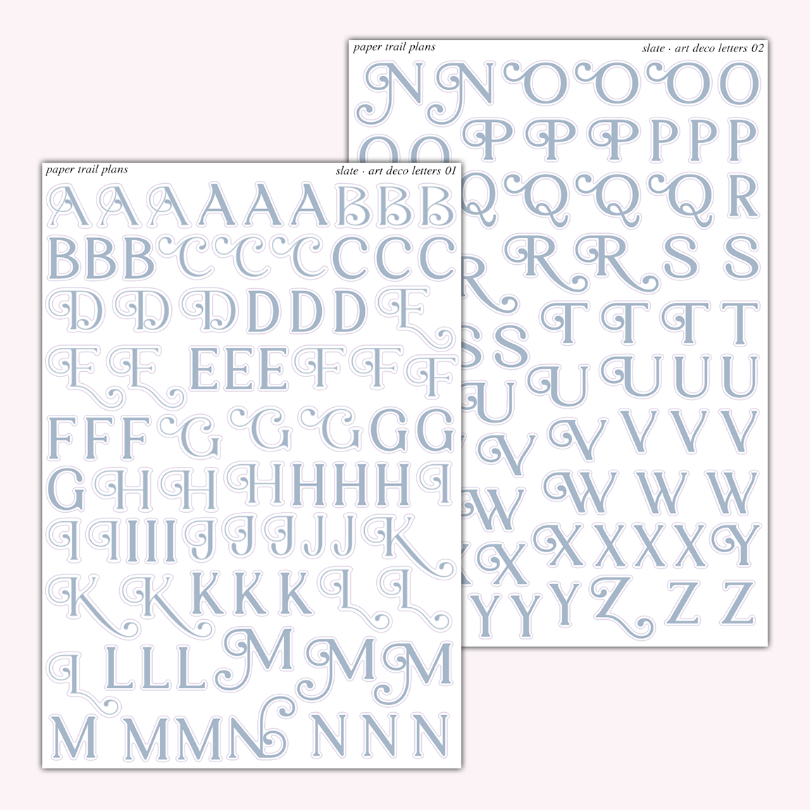 Art Deco Letters - Summer 26' Palette