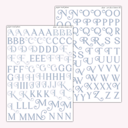 Art Deco Letters - Summer 26' Palette