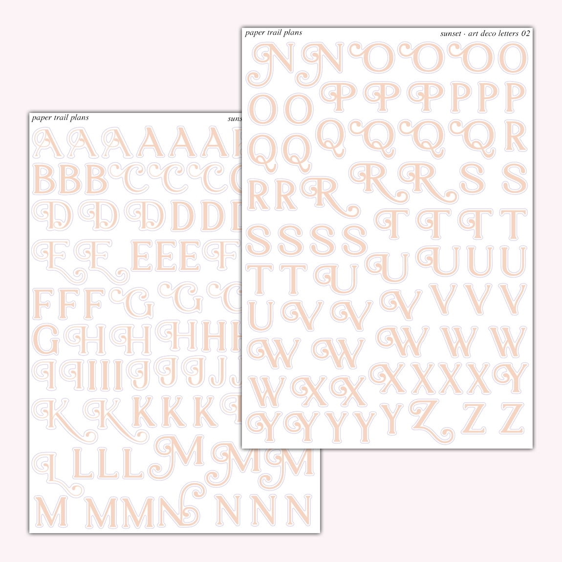 Art Deco Letters - Summer 26' Palette