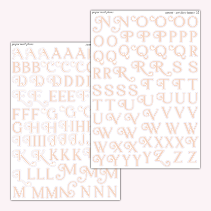 Art Deco Letters - Summer 26' Palette