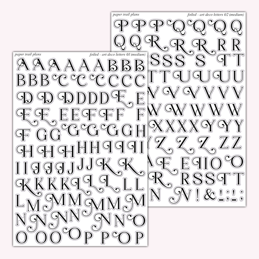 Art Deco Letters (Medium) - Foiled