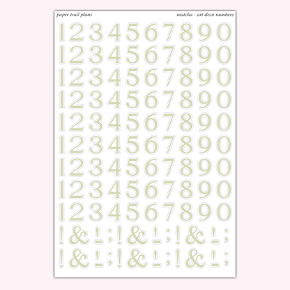 Art Deco Numbers - Summer '26 Palette