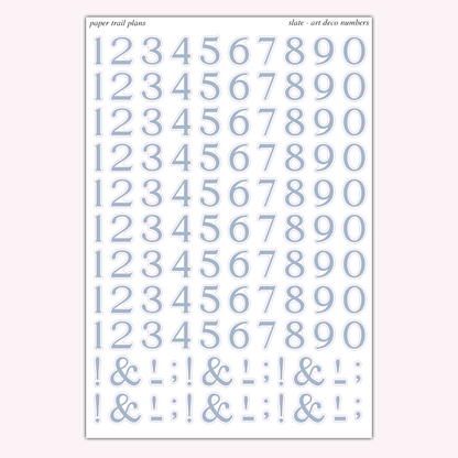Art Deco Numbers - Summer '26 Palette