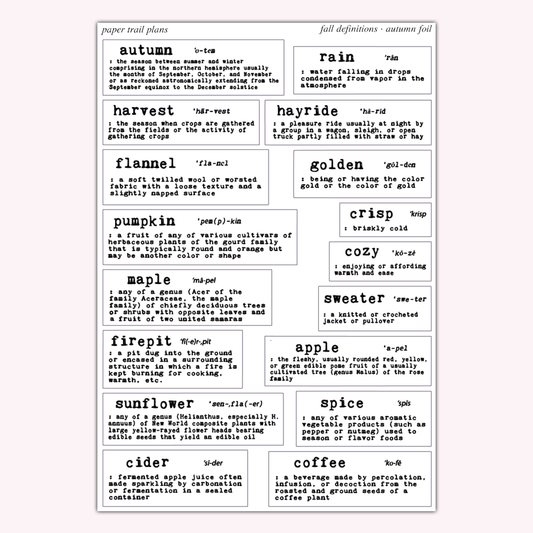 Fall Definitions
