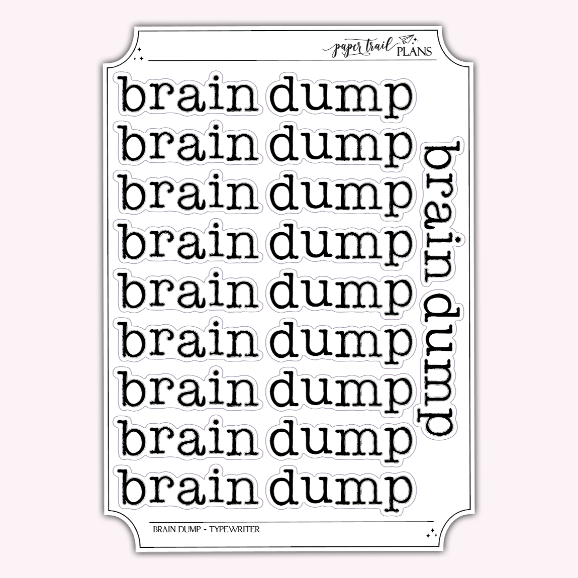 Brain Dump - Typewriter