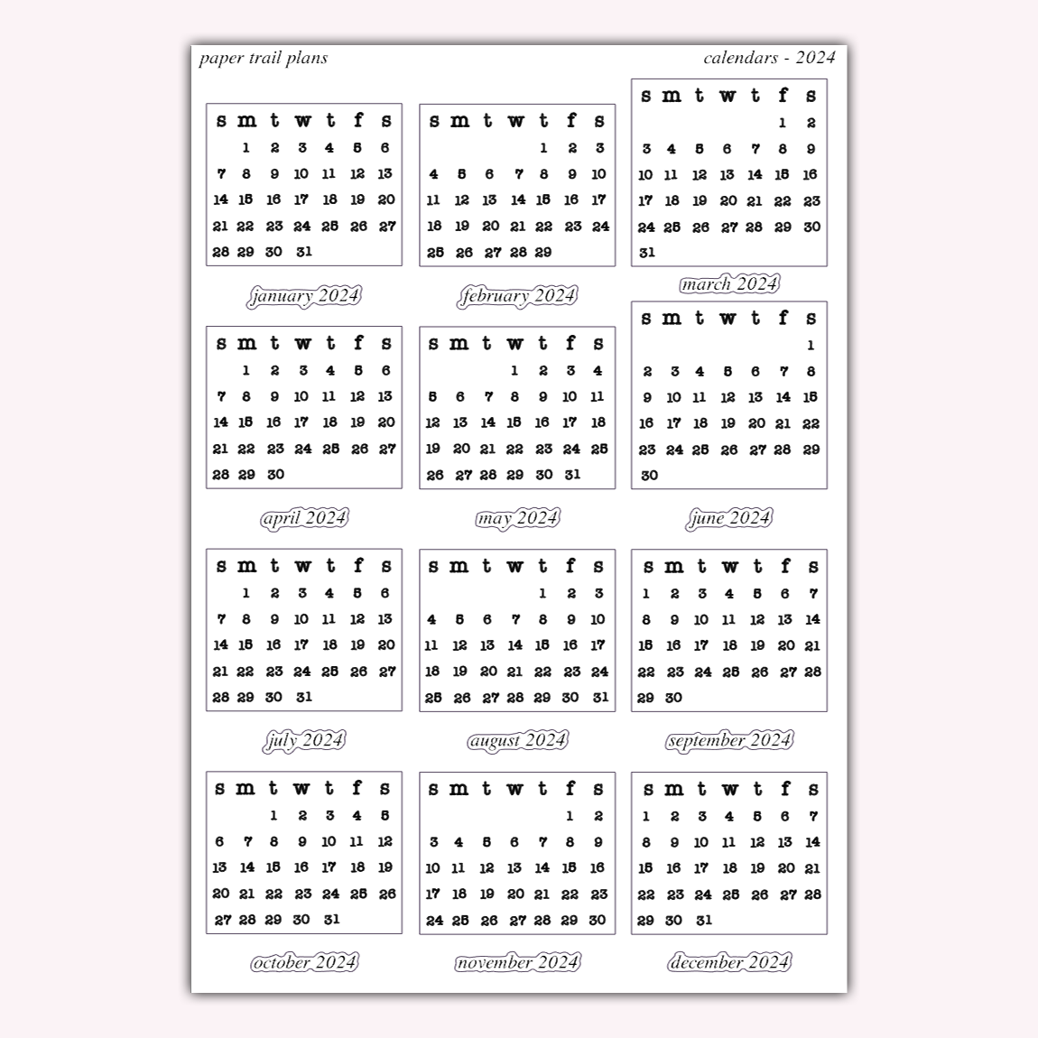 Foiled Calendars - 2024