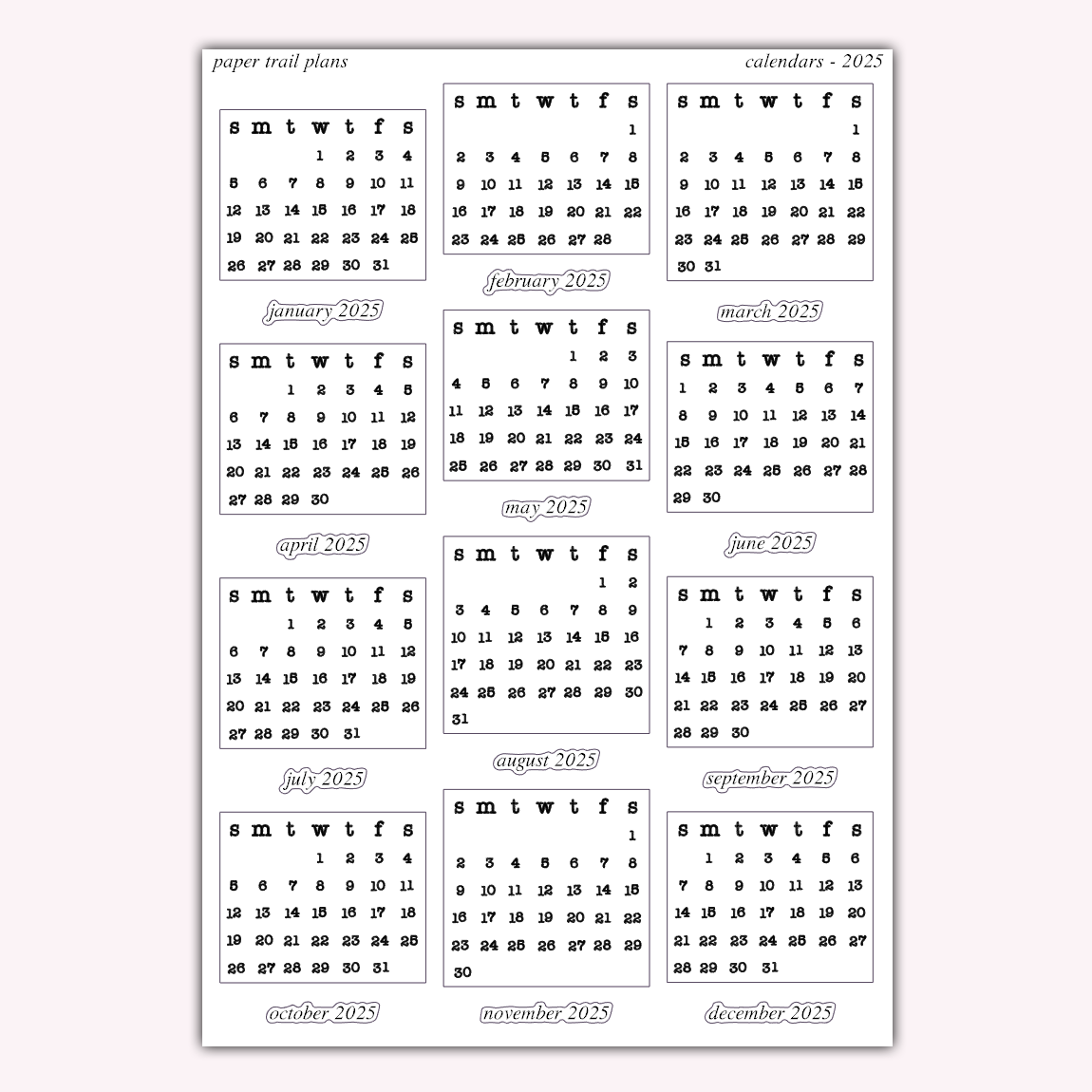 Foiled Calendars - 2025