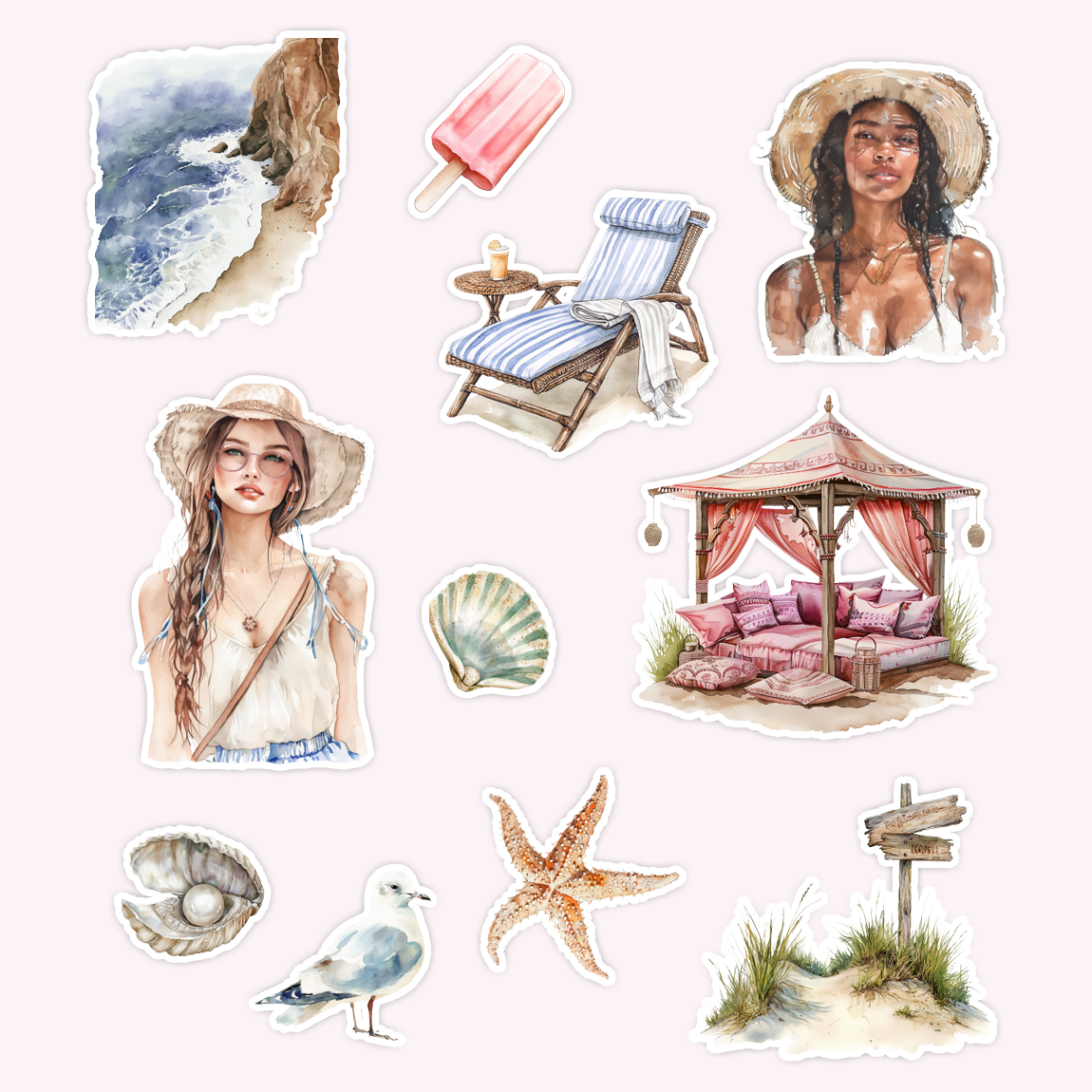 Coast Die Cut Sticker Set