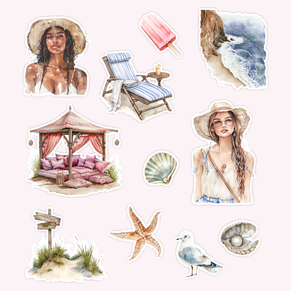 Coast Die Cut Sticker Set