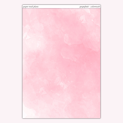 Full Sheet Colorwashes - Summer '26 Palette