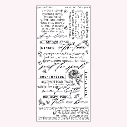 Countryside - Foiled Quotes