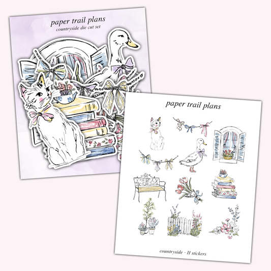 Countryside Die Cut Sticker Set