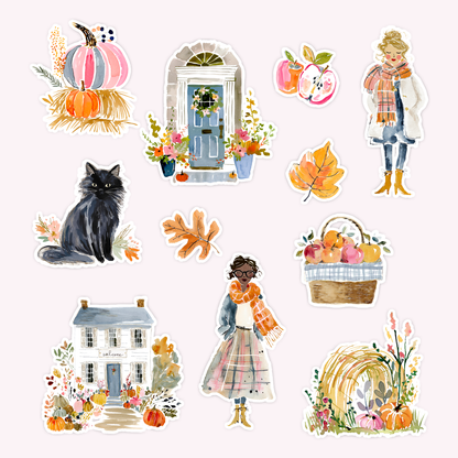 Cozy Die Cut Sticker Set
