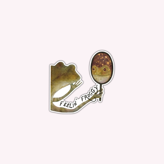 Feelin' Froggy Vinyl Sticker