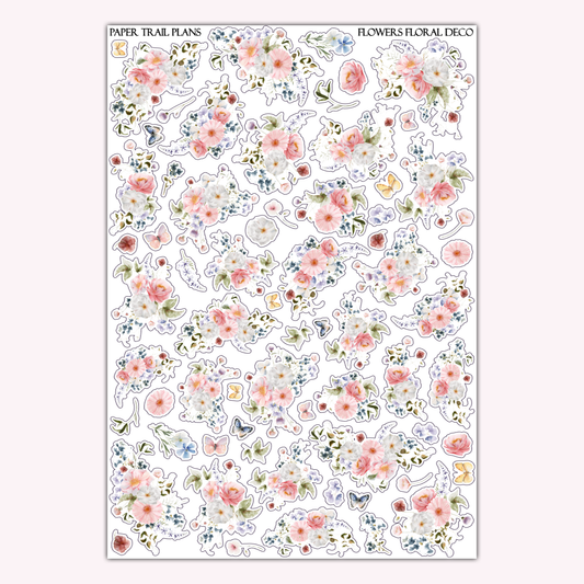 Flowers Floral Deco Sheet