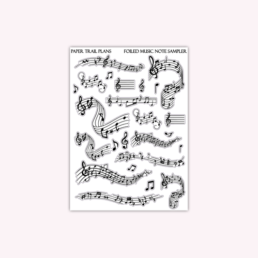 Foiled Music Note Sampler