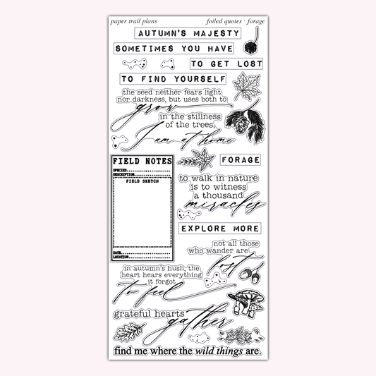 Forage - Foiled Quotes