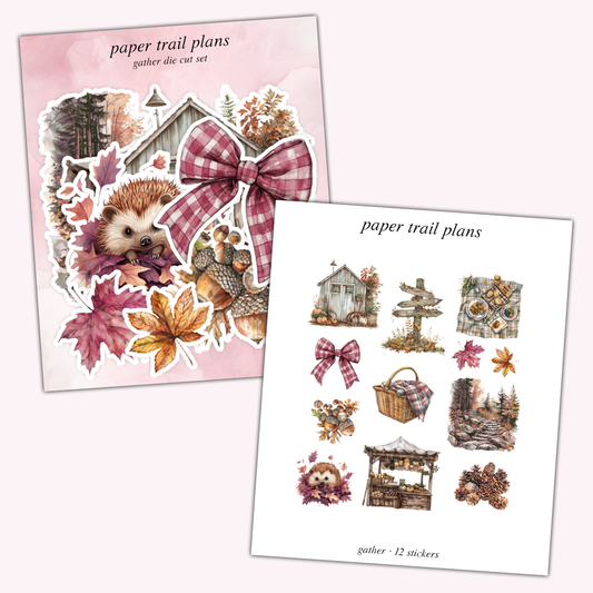 Gather Die Cut Sticker Set