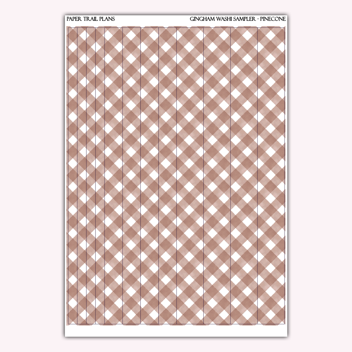 Gingham Washi Samplers - Autumn Palette