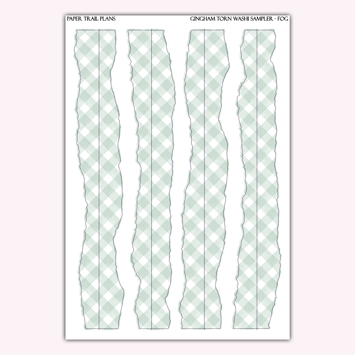 Gingham Torn Washi Samplers - Autumn Palette