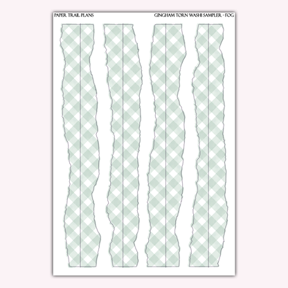 Gingham Torn Washi Samplers - Autumn Palette