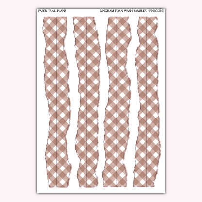 Gingham Torn Washi Samplers - Autumn Palette