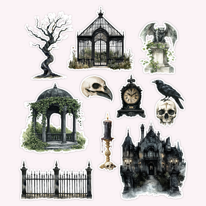 Gothic Die Cut Sticker Set