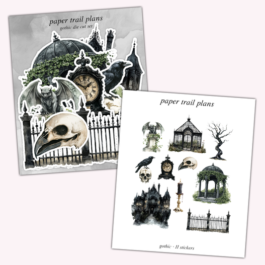 Gothic Die Cut Sticker Set