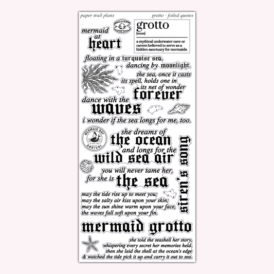 Grotto - Foiled Quotes
